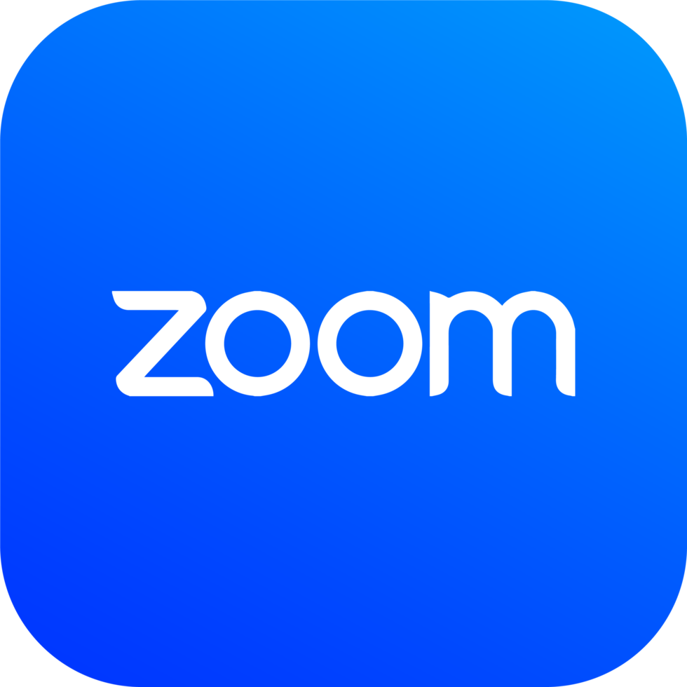 Zoom logo &ndash; white video camera icon on a blue rounded square background.